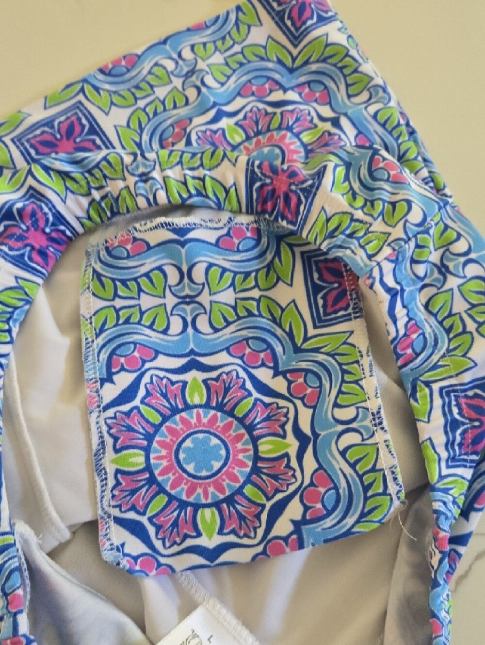 B Skinz Blue, Green and Pink Geometric Skort-Lily Pulitzer Style-Tennis, Golf - Picture 4 of 6